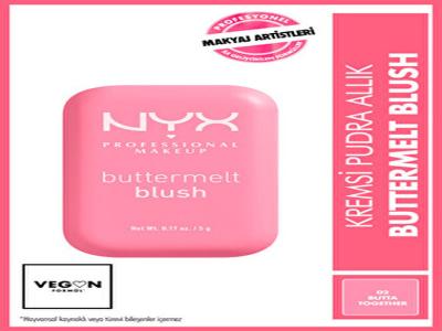 Buttermelt BNYX lush Kremsi Pembe Pudra Allık