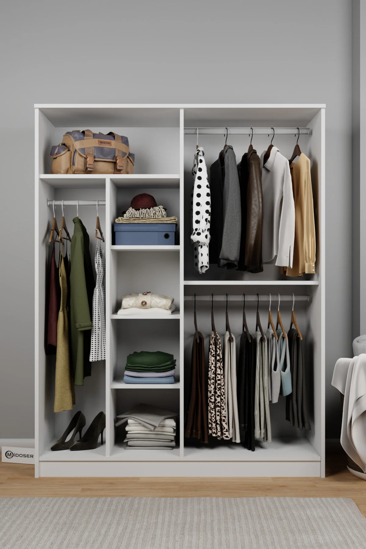 Kardelen Serisi Mat Beyaz 4 Kapakli 5 Rafli 140 Cm Elbise Dolabi - Kullanıcı yorumları