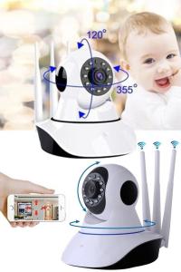 Genel Markalar 3 Antenli Full Hd Wifi Kablosuz Ip Güvenlik Bebek Kamerası Hareketli Bebek Odası Kamera - Kullanıcı yorumları