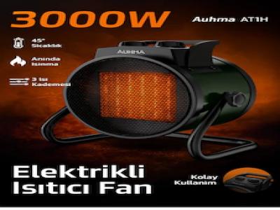 Auhma At1h Elektrikli Isitici Fan Yesil 3000w Hizli Isinma 3 Kademeli Ayar Sessiz Ptc Isitma Tek - Kullanıcı yorumları